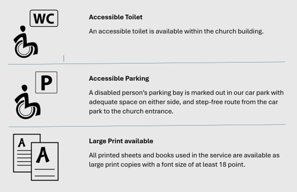 Example of accessibility icons