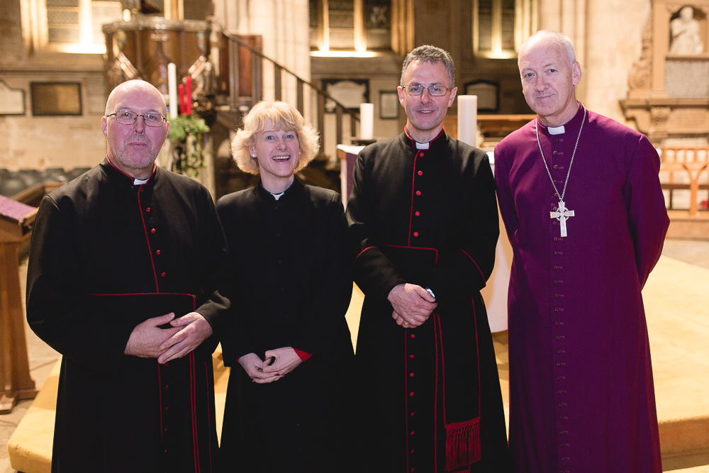 Clergy leading the Christmas Day service