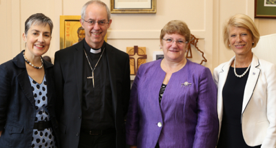 Caroline and Justin Welby, Lynne Tembey, Beverley Jullien