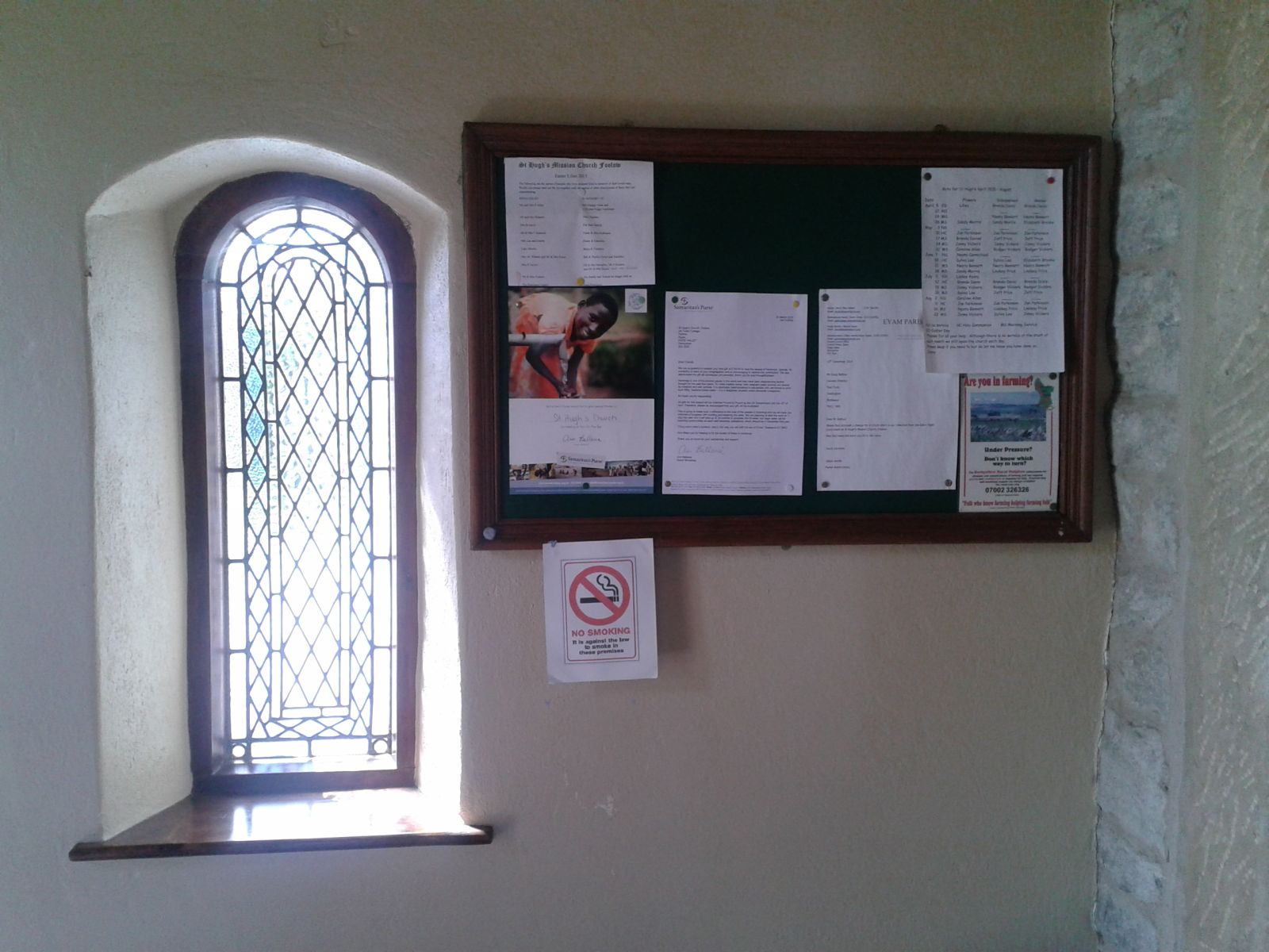 Bad example of a church notice board