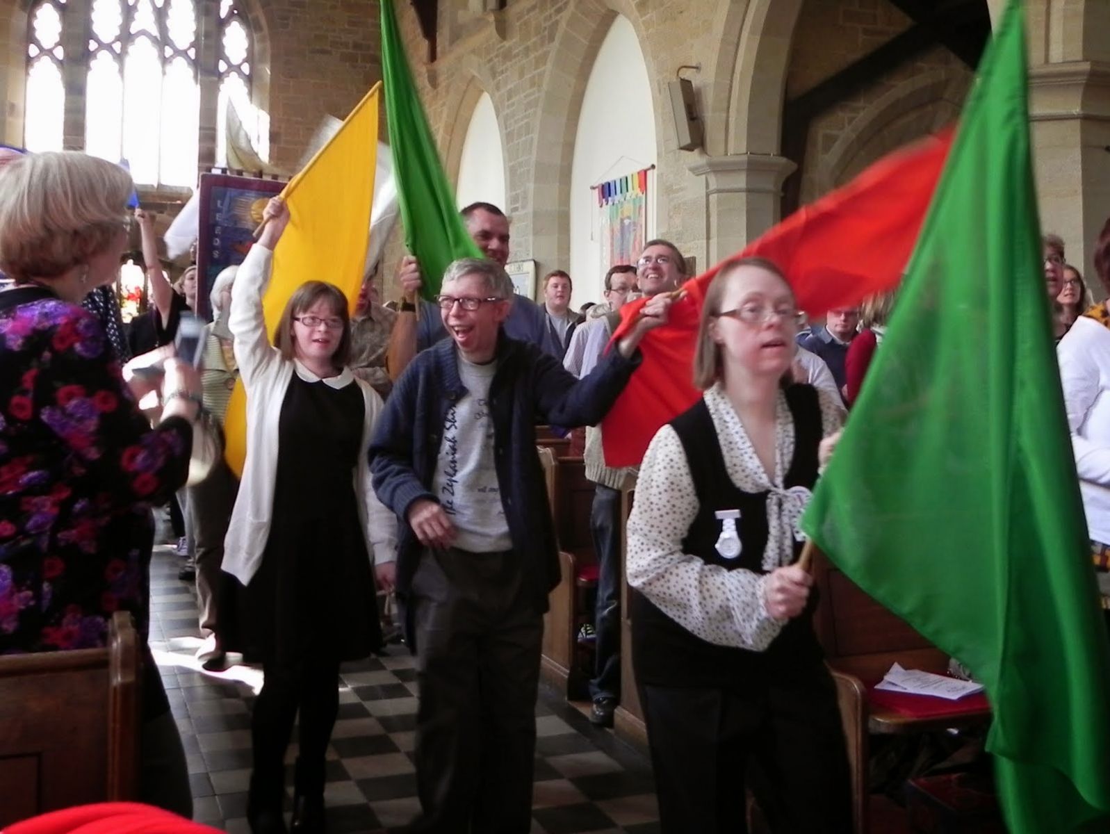 Procession into the celebration at Ben Rhydding