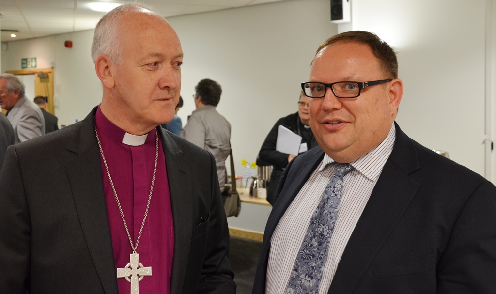 Professor Mark Hill with Bishop Nick