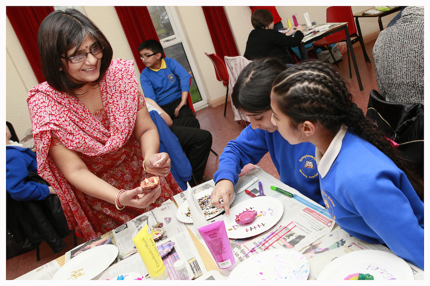 Celebrating Divali together in Kirklees school