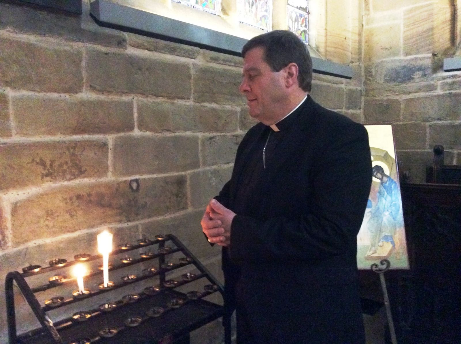 Bishop Tony takes up the freedom to pray challenge launched by a vicar in Huddersfield Episcopal Area 