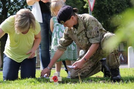 Planting poppies together in Ripon earlier this year 