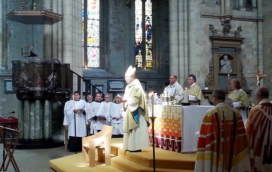 Bishop James addresses the congregation