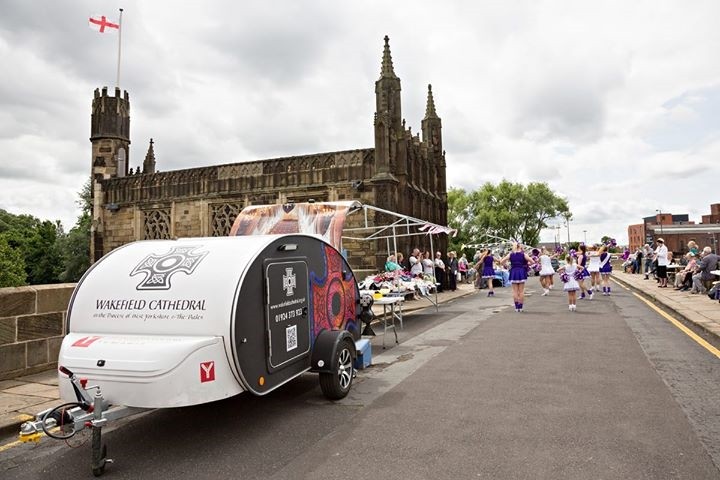 The Party on the Bridge with the Pop up Cathedral and performances from the Horbury Majorettes