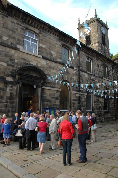 People enjoying a Festival of Faith pint