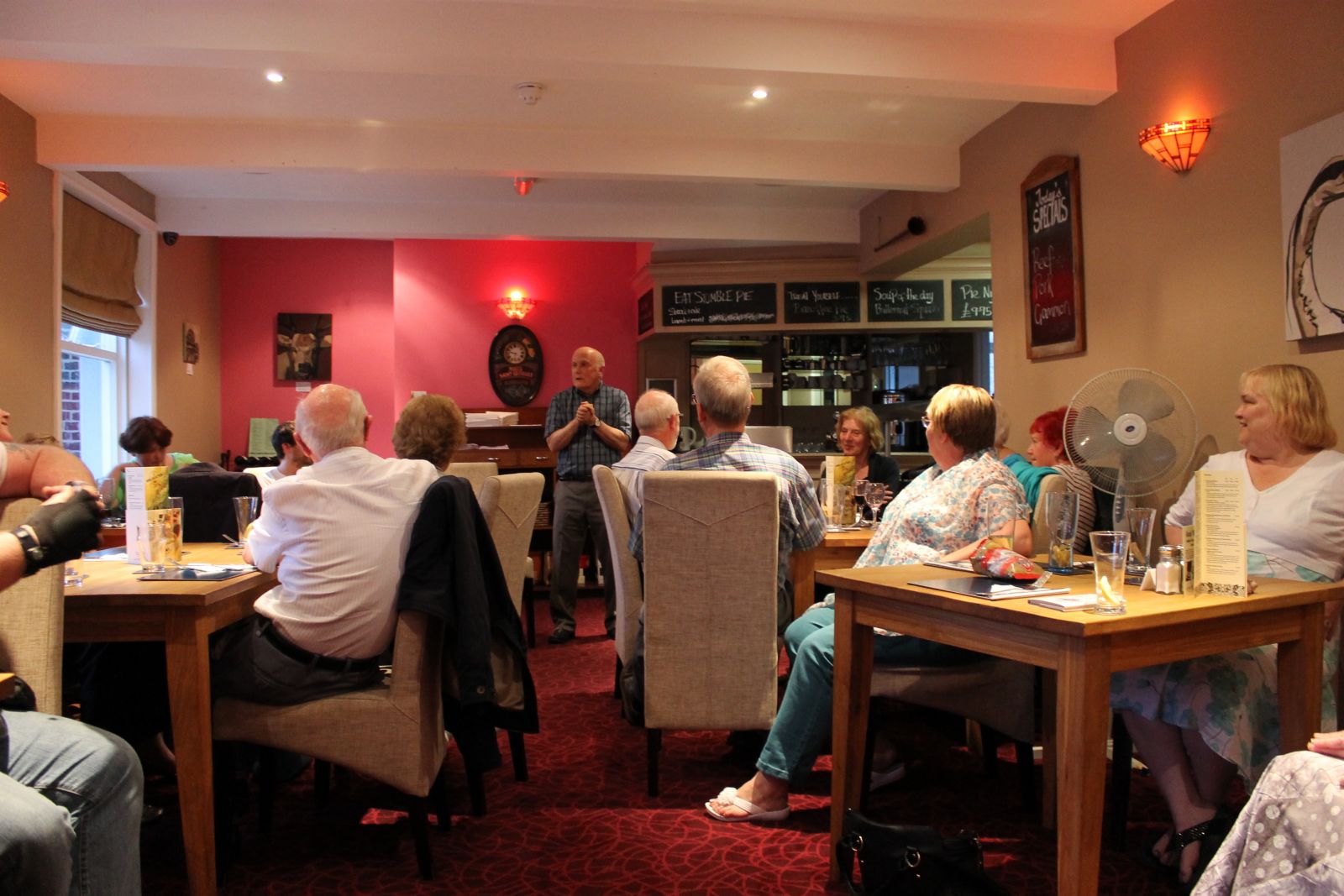 People gathered in the Stumble Inn for Poems and Pints