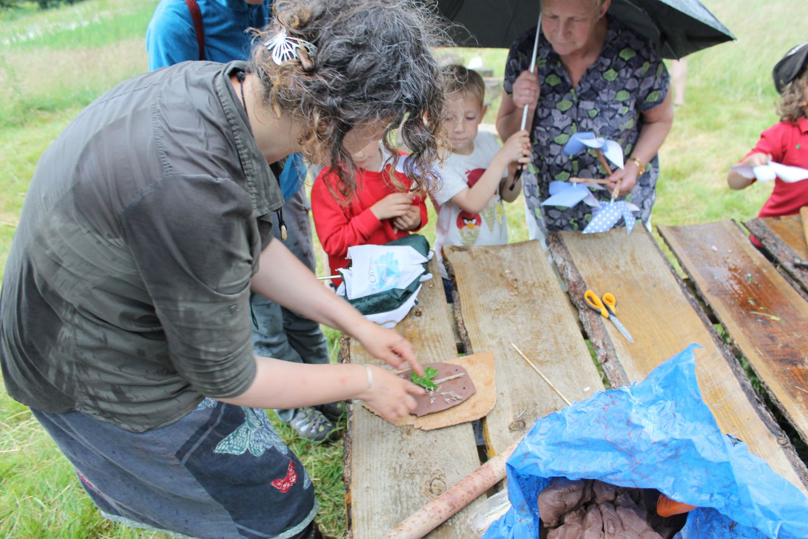 Sarah Branson teaching outdoor crafts