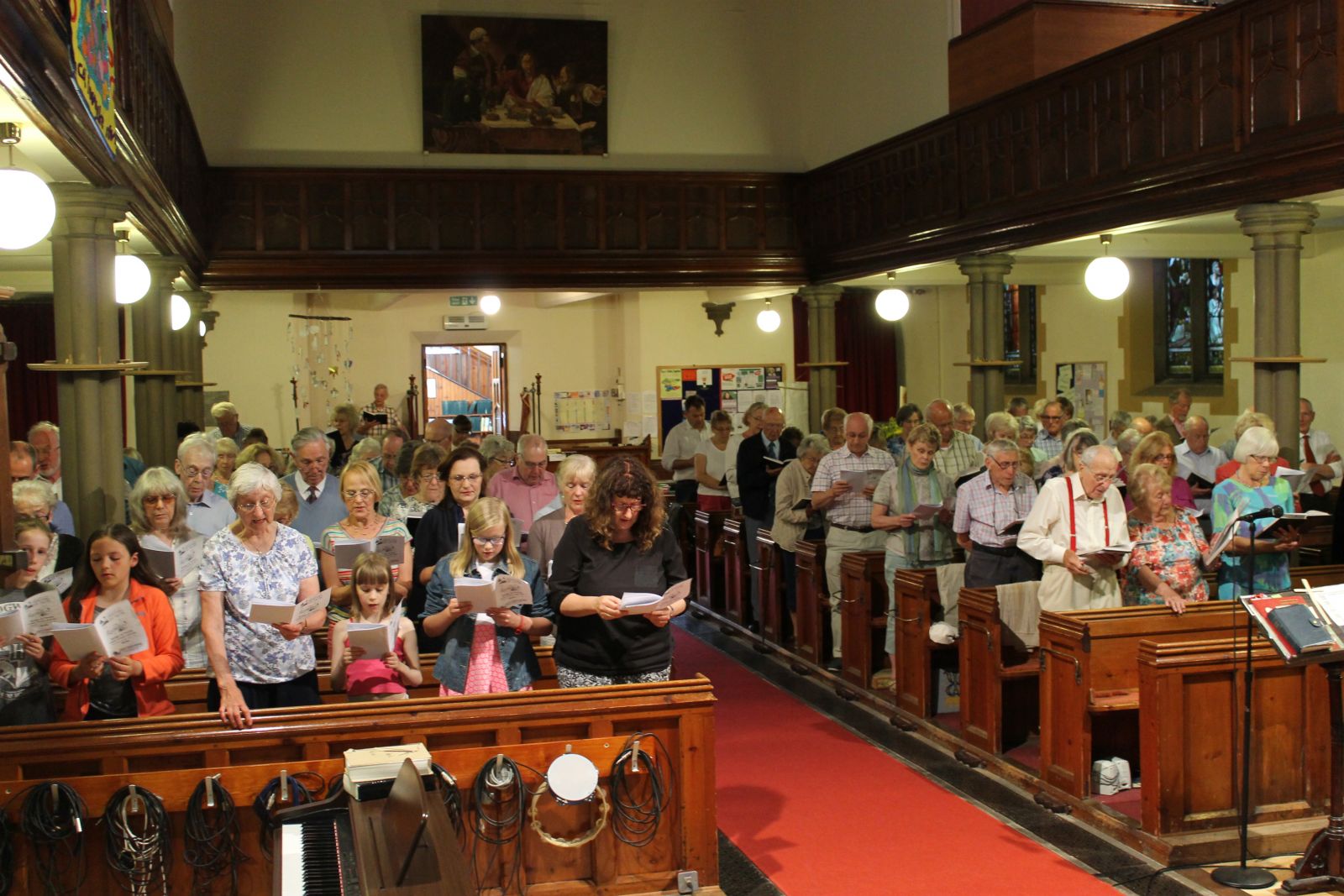 Congregation gathered for Songs of Praise