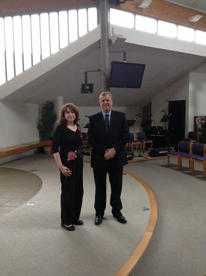 Lisa Grant with the Police and Crime Commissioner, Mark Burns-Williamson