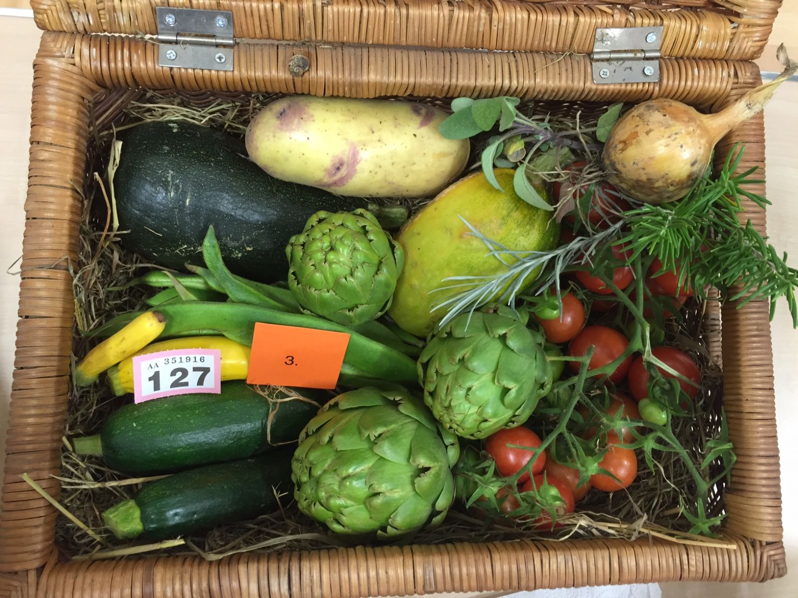 A wonderful assortment of vegetables presented at the Show