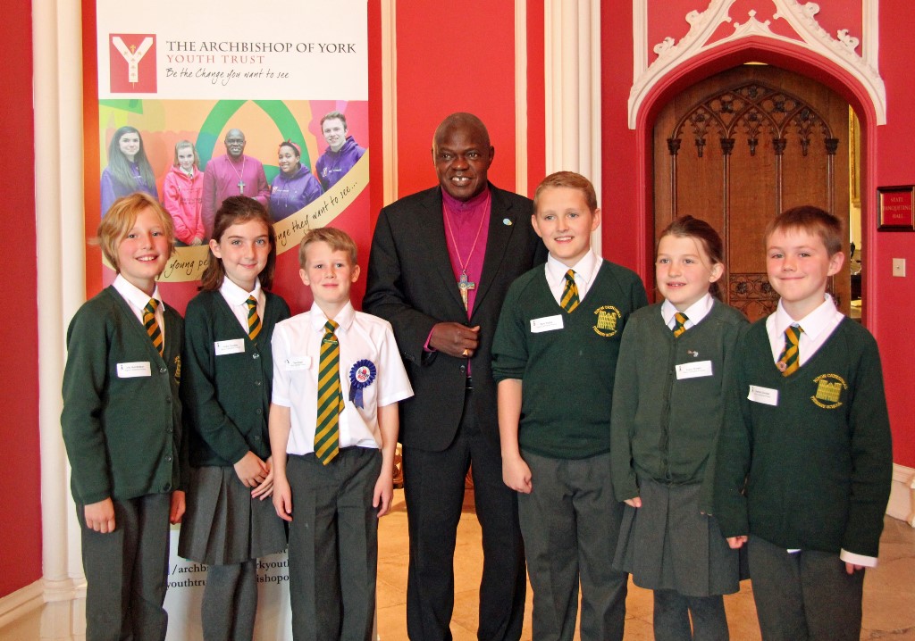 Ripon Cathedral School Pupils with Archbishop