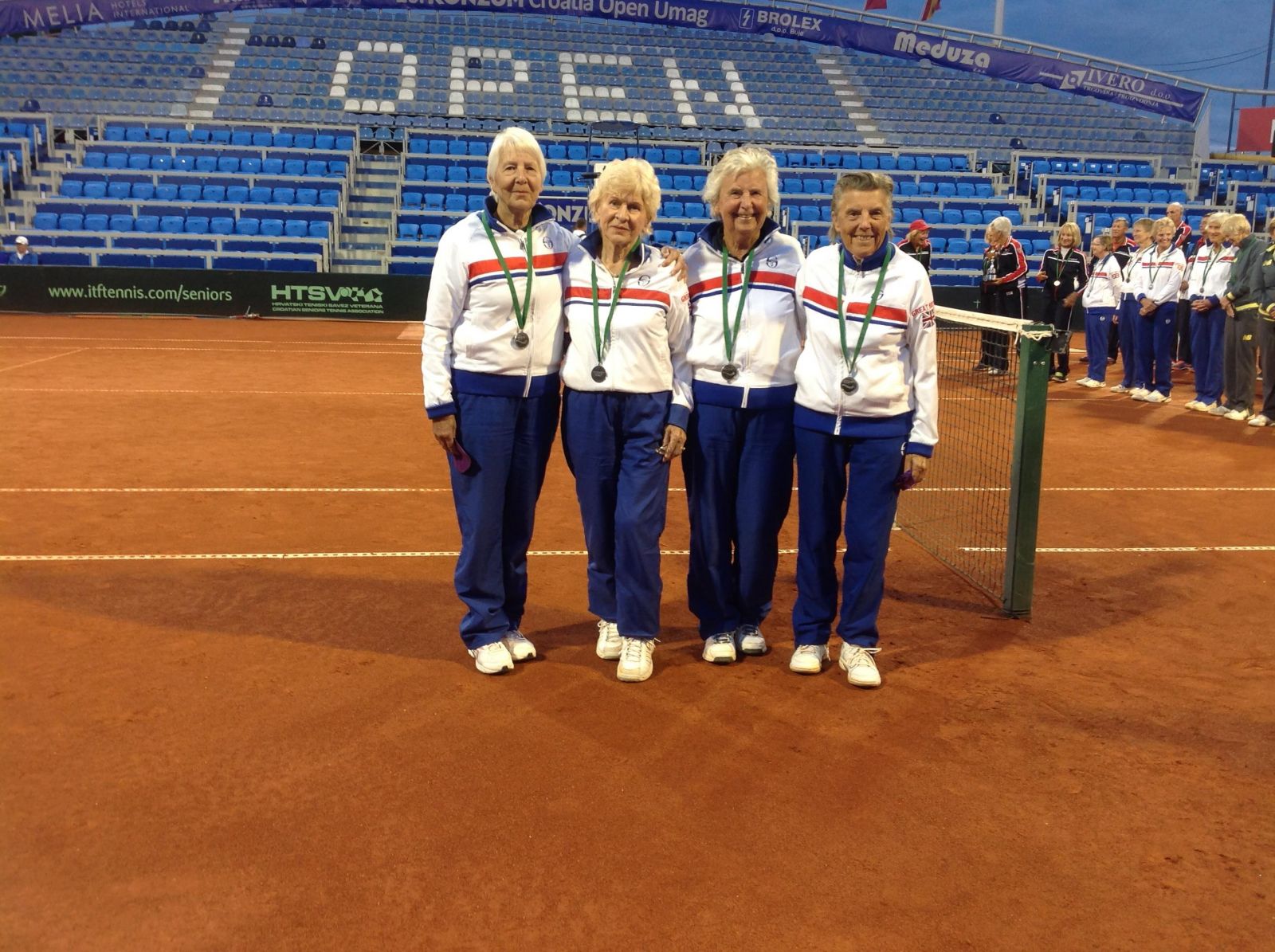 Team GB with their silver medals at the Championships in Croatia