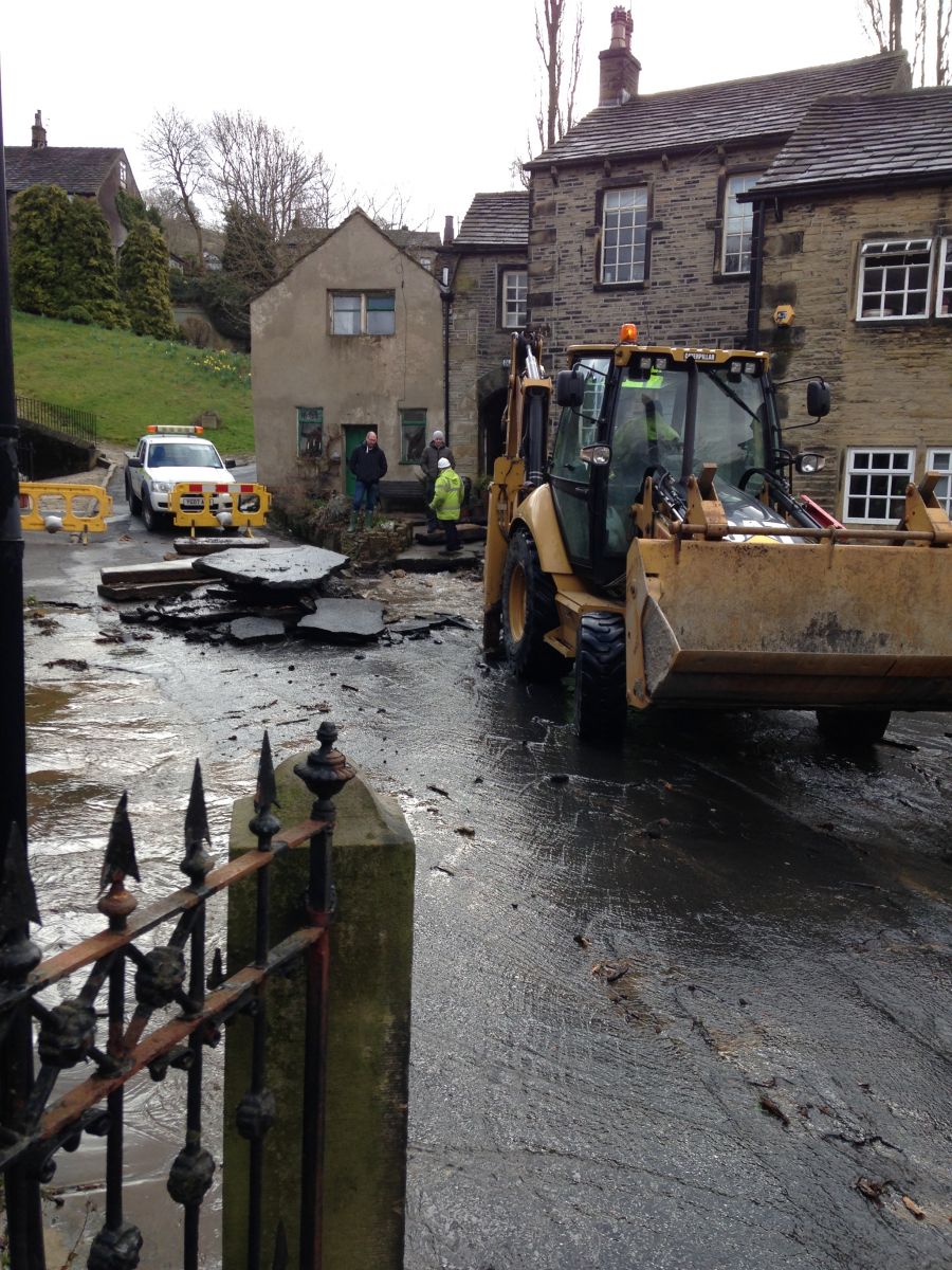 Repairs on the flood damage begins