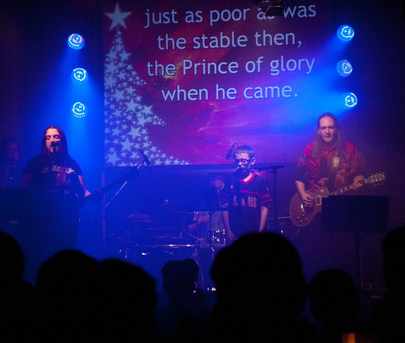 Revd Robb performing with Metanoia at last year's event