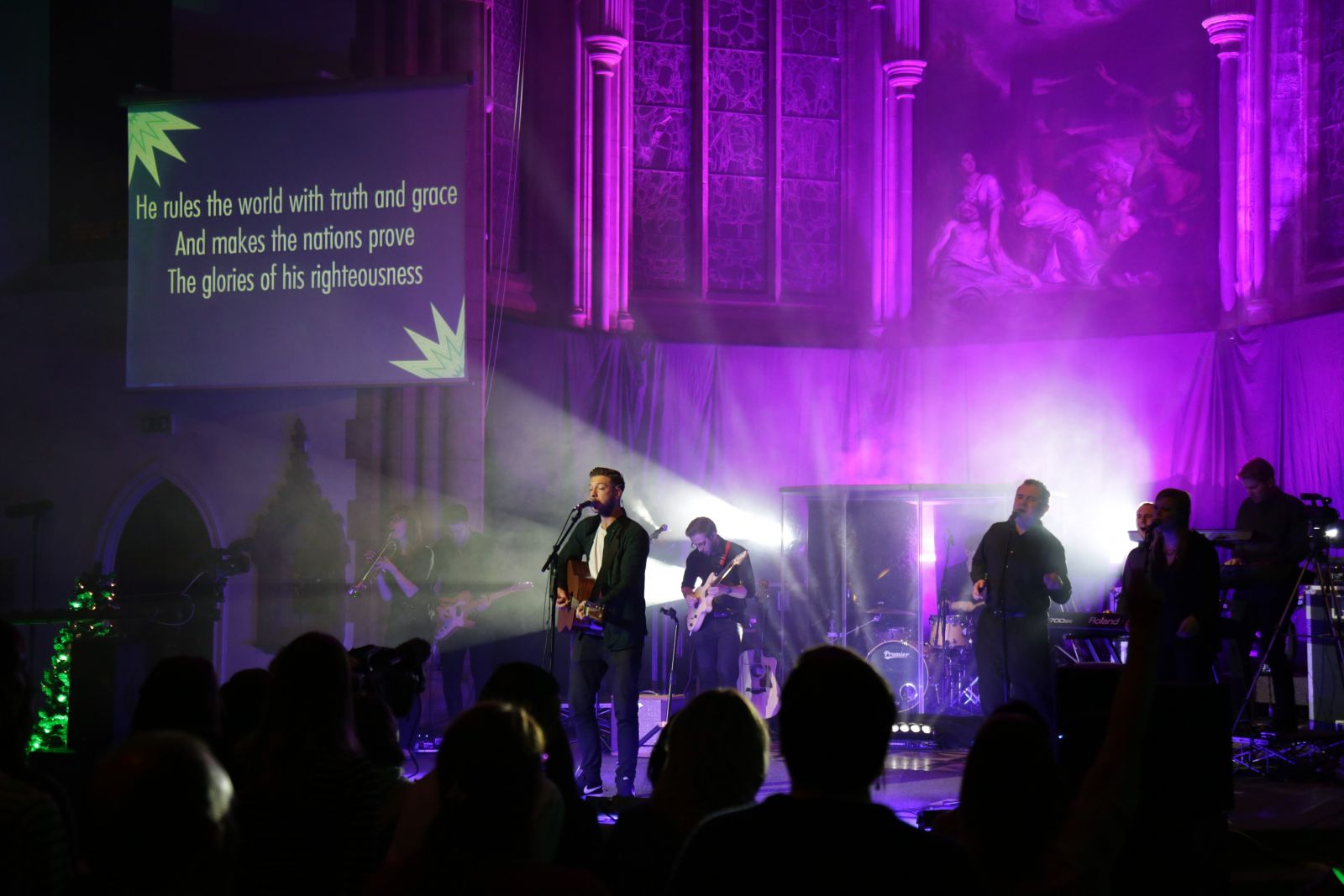 Band performing at Contemporary Carols