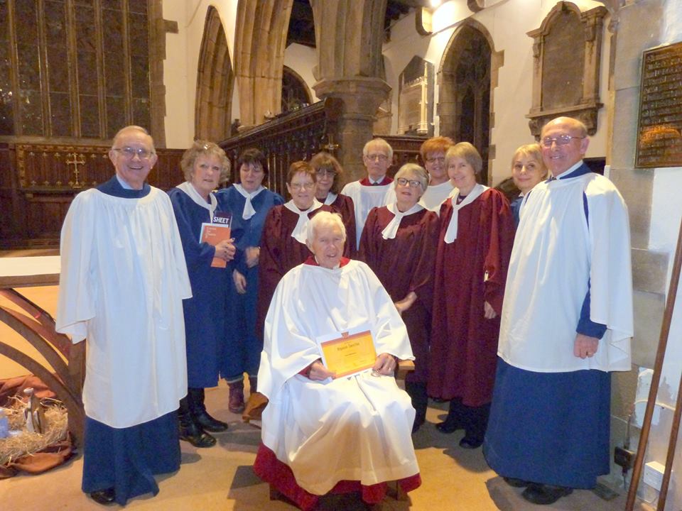 Peter Middleton with those at the service