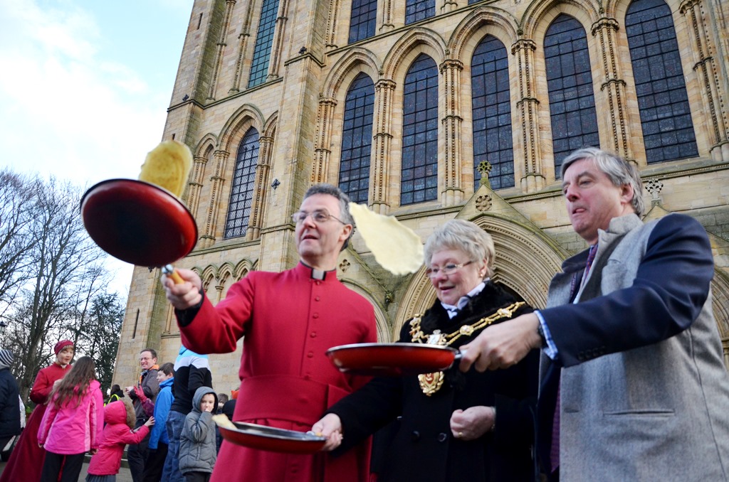 Pancake racing Ripon