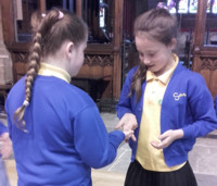 Girls from Salterhebble taking part in drama