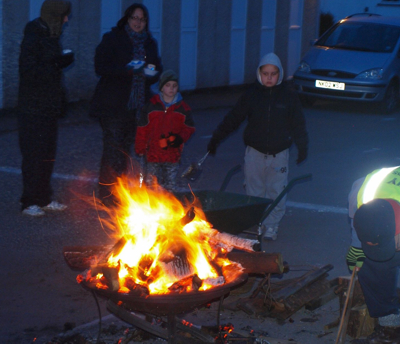 Fire pit at St Thomas'